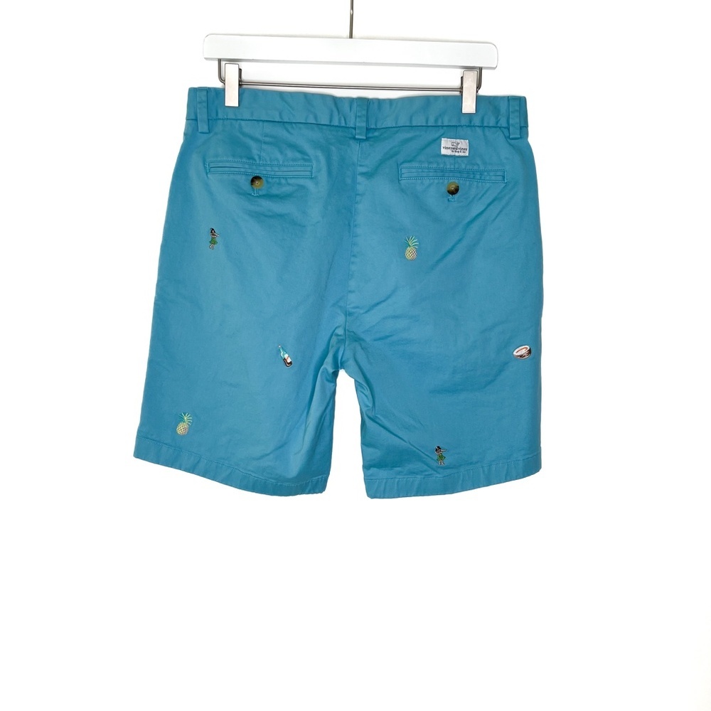 Vineyard Vines Shorts Blue Chino Stretch Breaker Shorts Hawaii Coconut - Picture 8 of 8